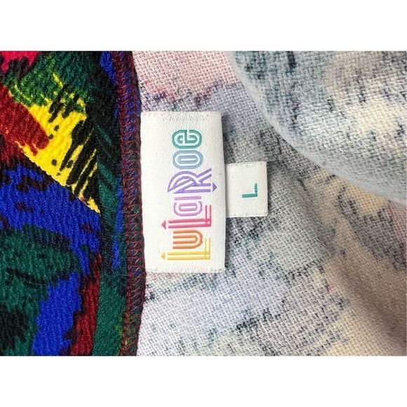 Lularoe Large Amelia watercolor artist artsy teacher paint splatter dress - Picture 5 of 6